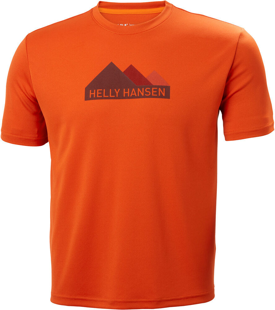 Helly Hansen tech graphic camiseta montaña manga corta hombre Naranja (XL)