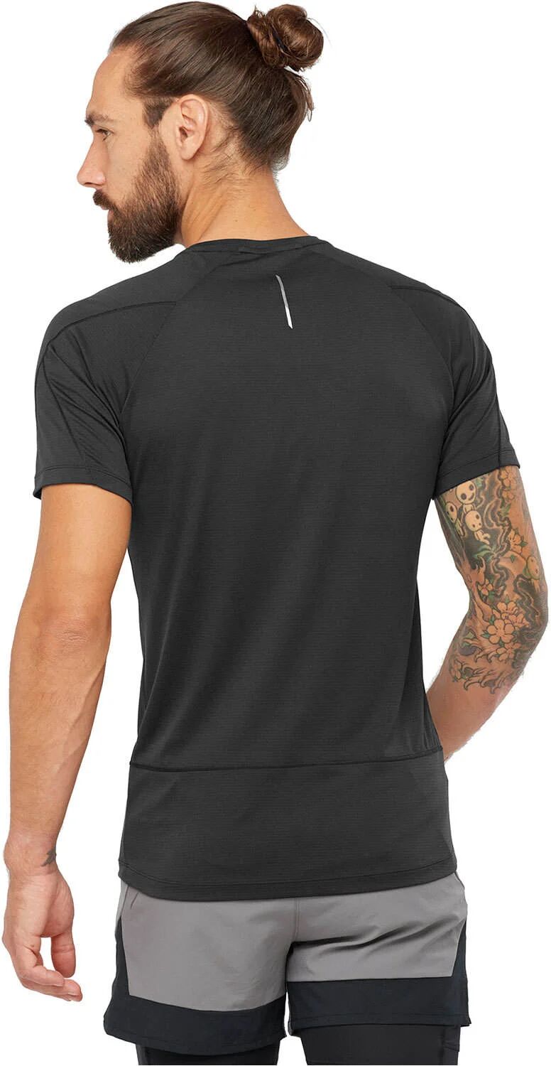 Salomon cross run ss camisetas trail running manga corta hombre Negro (XS)