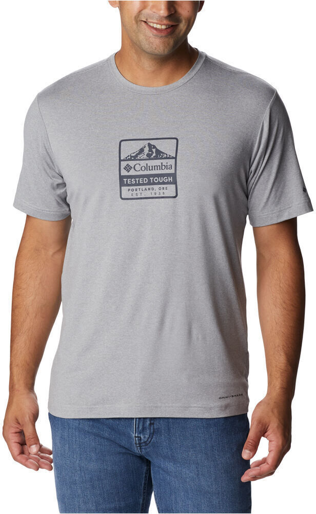 Columbia tech trail camiseta montaña manga corta hombre Gris (L)