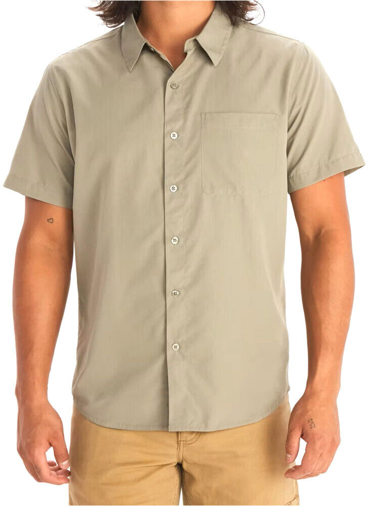 Marmot aerobora camisa montaña manga corta hombre Marron (S)