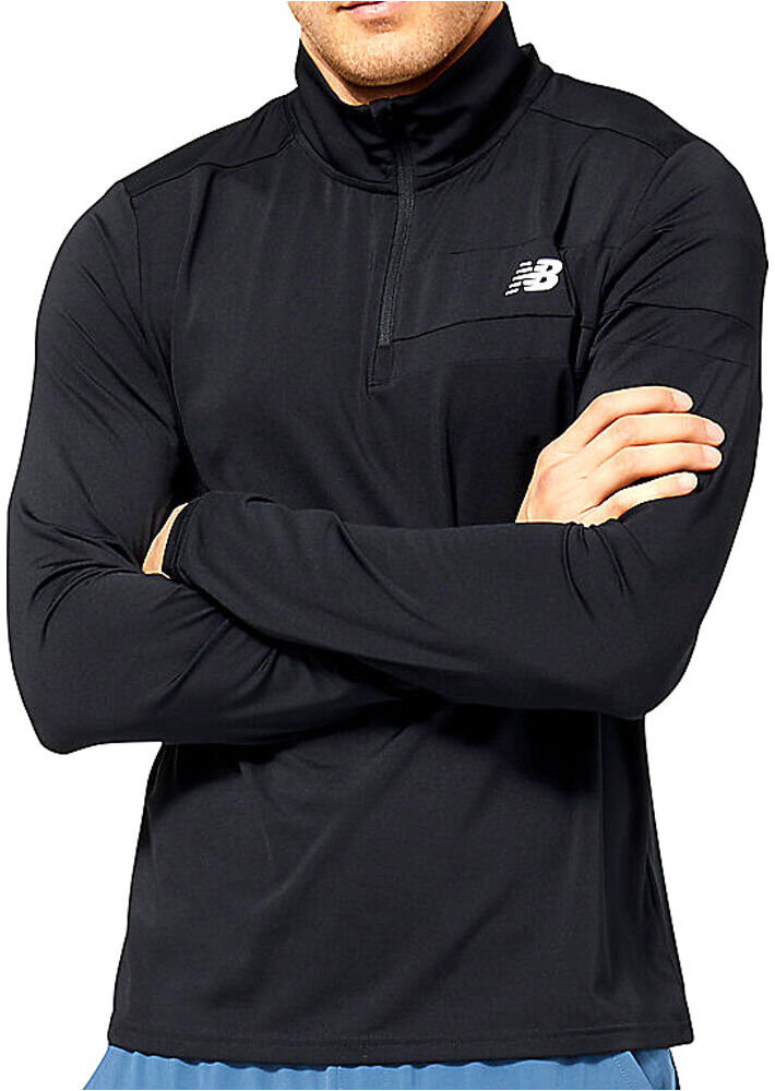 New Balance accelerate half zip camiseta técnica manga larga hombre Negro (L)