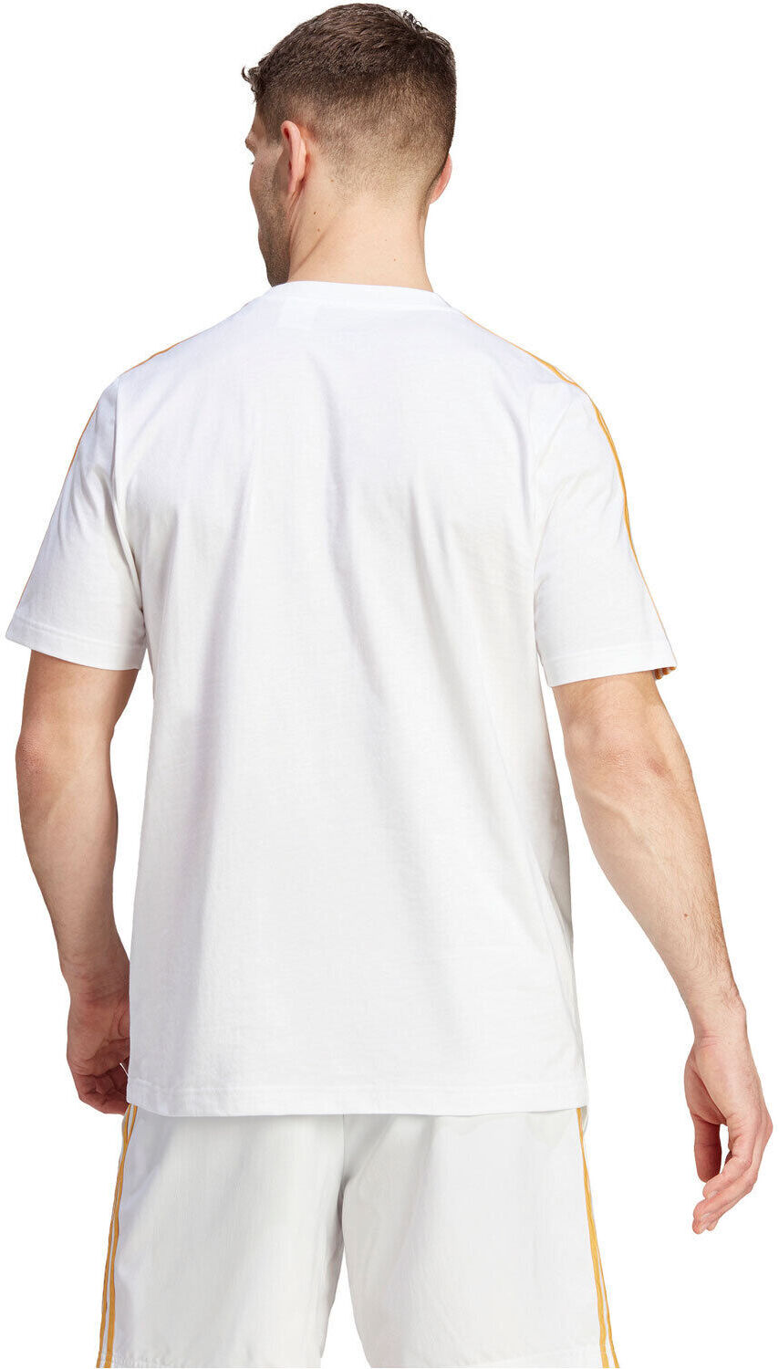 Adidas real madrid 3 bandas camiseta de fútbol oficiales Blanco (M)