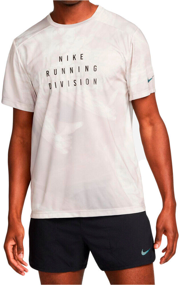 Nike dri-fit run division rise 365 camiseta técnica manga corta hombre Gris (XL)