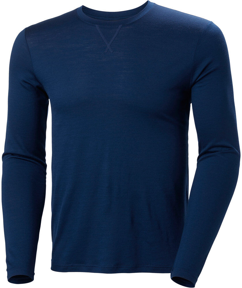 Helly Hansen merino crew camiseta térmica manga larga hombre Azul (XL)