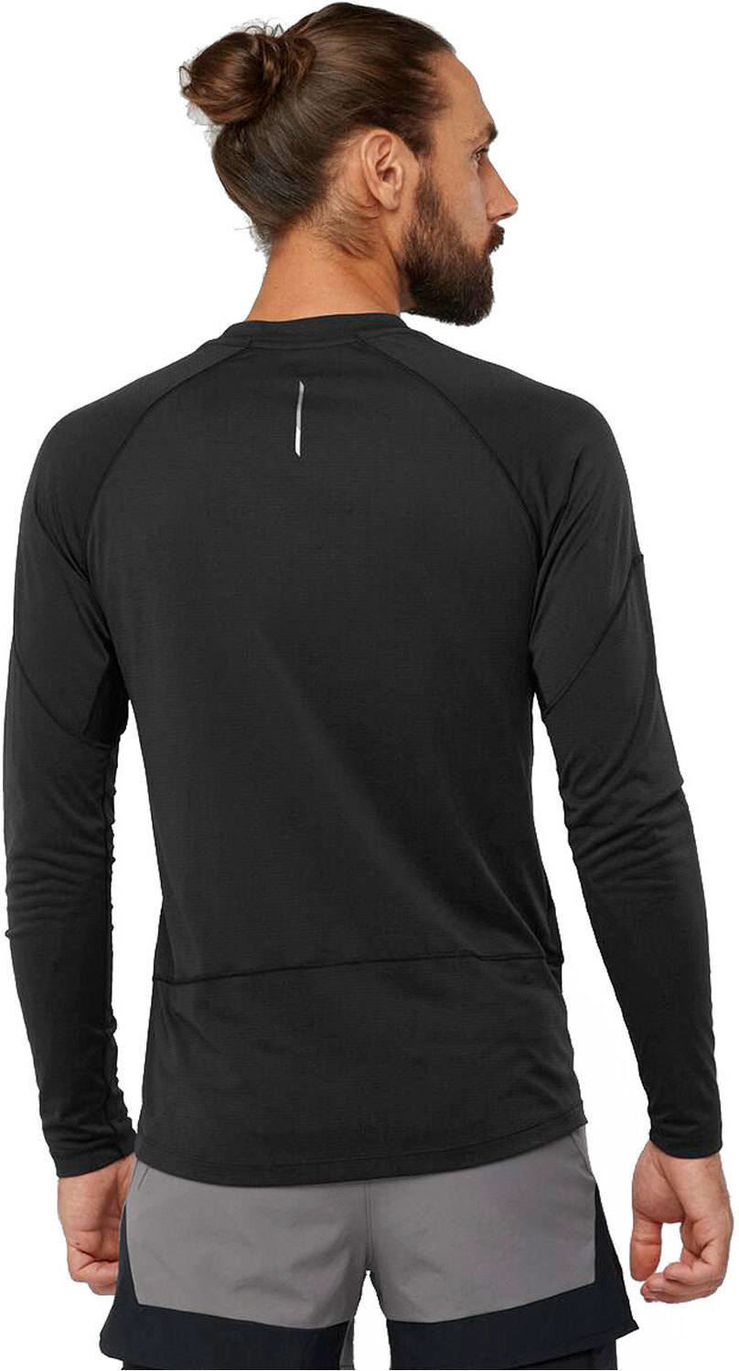 Salomon cross run camisetas trail running manga larga hombre Negro (L)