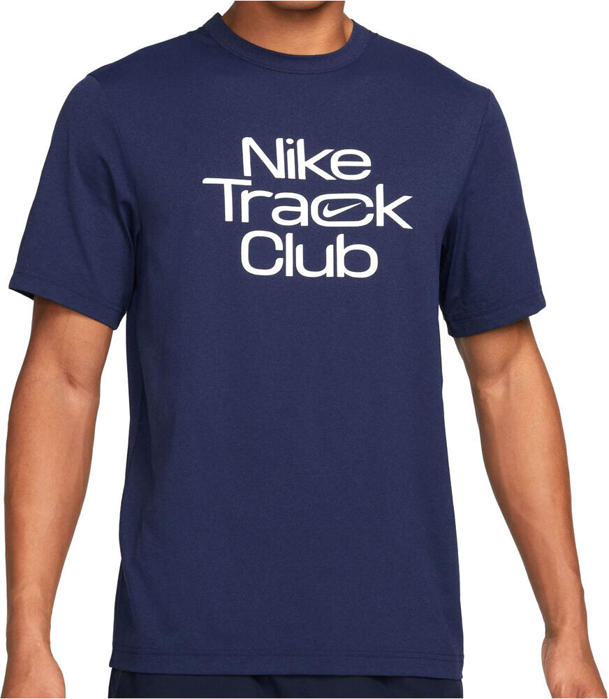 Nike dri-fit track club hyverse camiseta técnica manga corta hombre Azul (L)