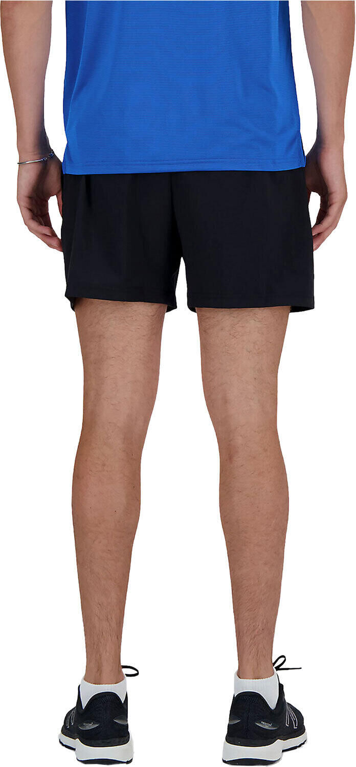 New Balance short 5 inch pantaloneta técnica hombre Negro (L)