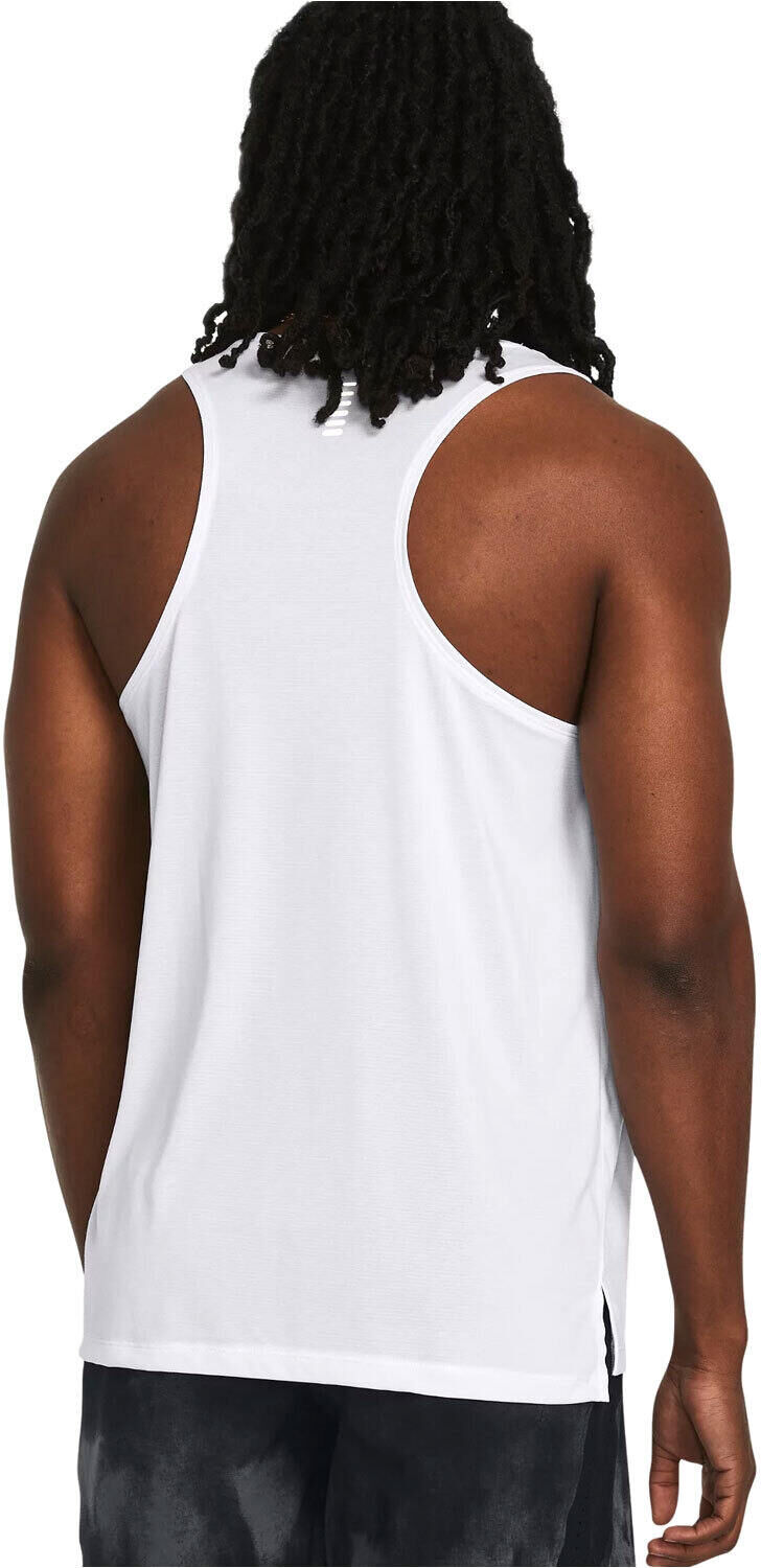 Under Armour streaker camiseta entrenamiento tirantes hombre Blanco (S)