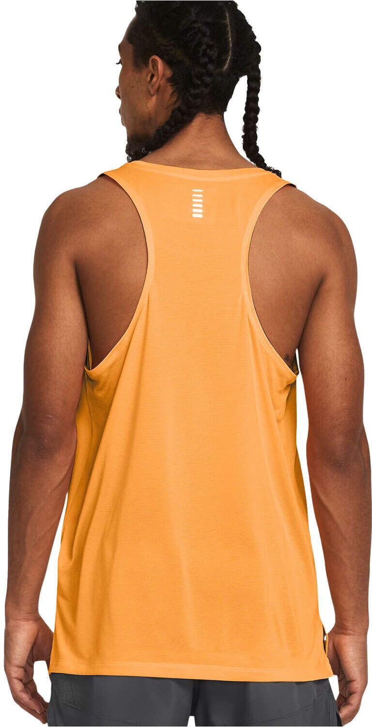 Under Armour streaker singlet camiseta entrenamiento tirantes hombre Naranja (M)