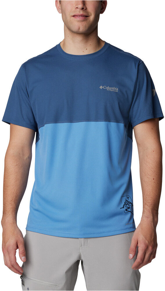 Columbia cirque river camiseta montaña manga corta hombre Azul (L)