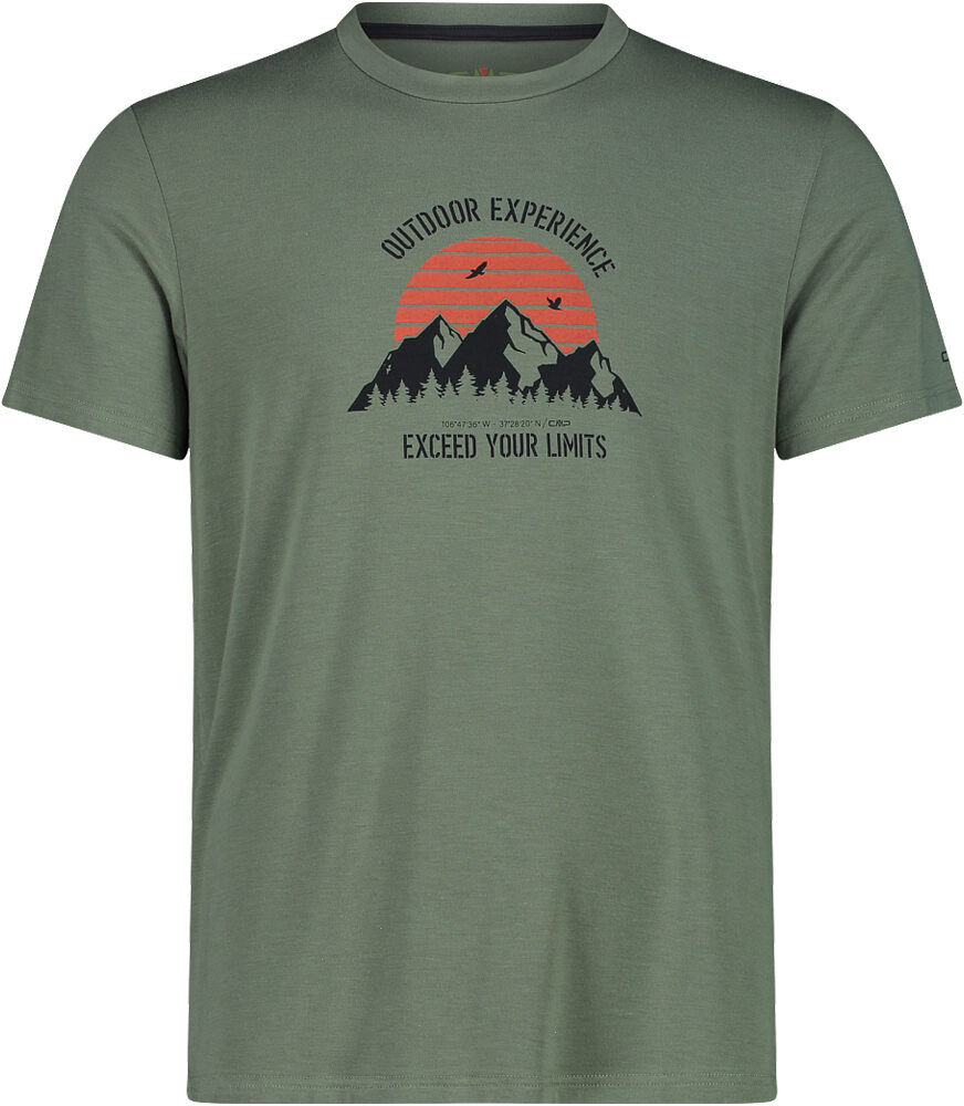 Cmp man t-shirt camiseta montaña manga corta hombre Verde (52)