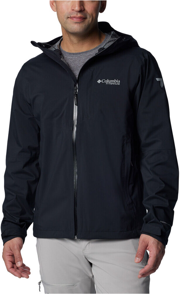 Columbia ampli-dry ii chaqueta impermeable hombre Negro (L)