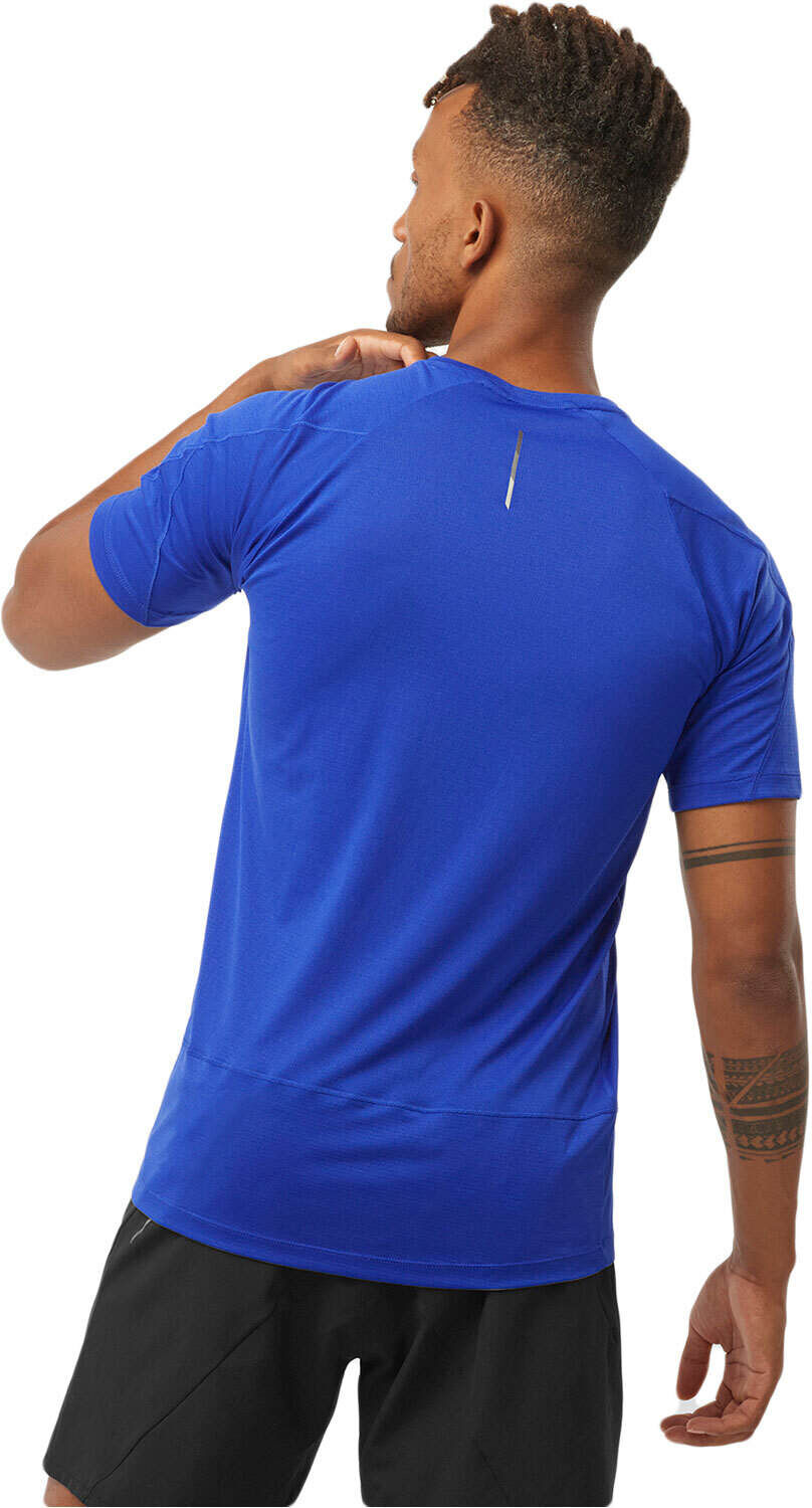 Salomon cross run ss camisetas trail running manga corta hombre Azul (XL)