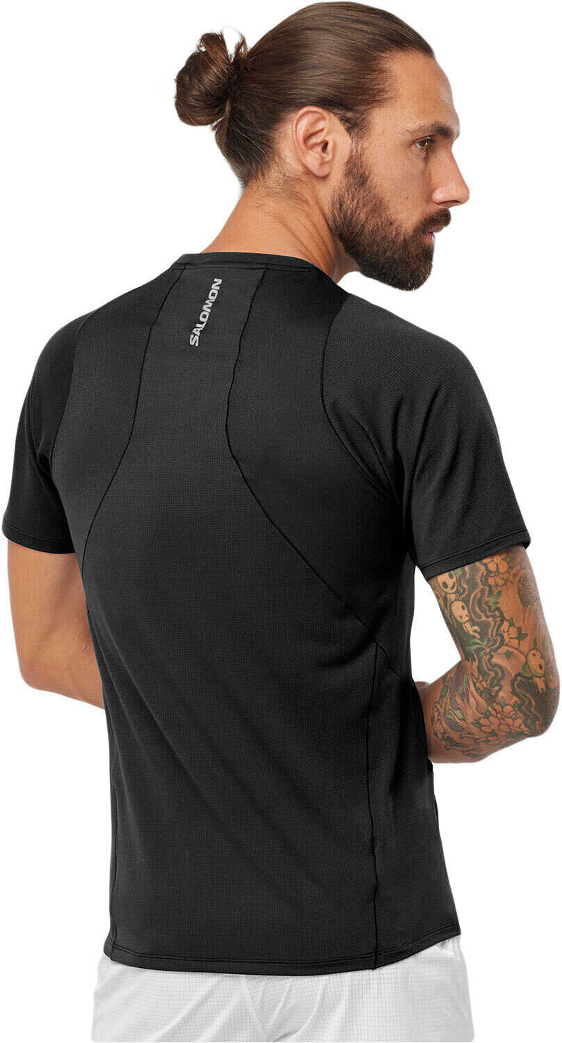 Salomon sense aero ss camisetas trail running manga corta hombre Negro (M)