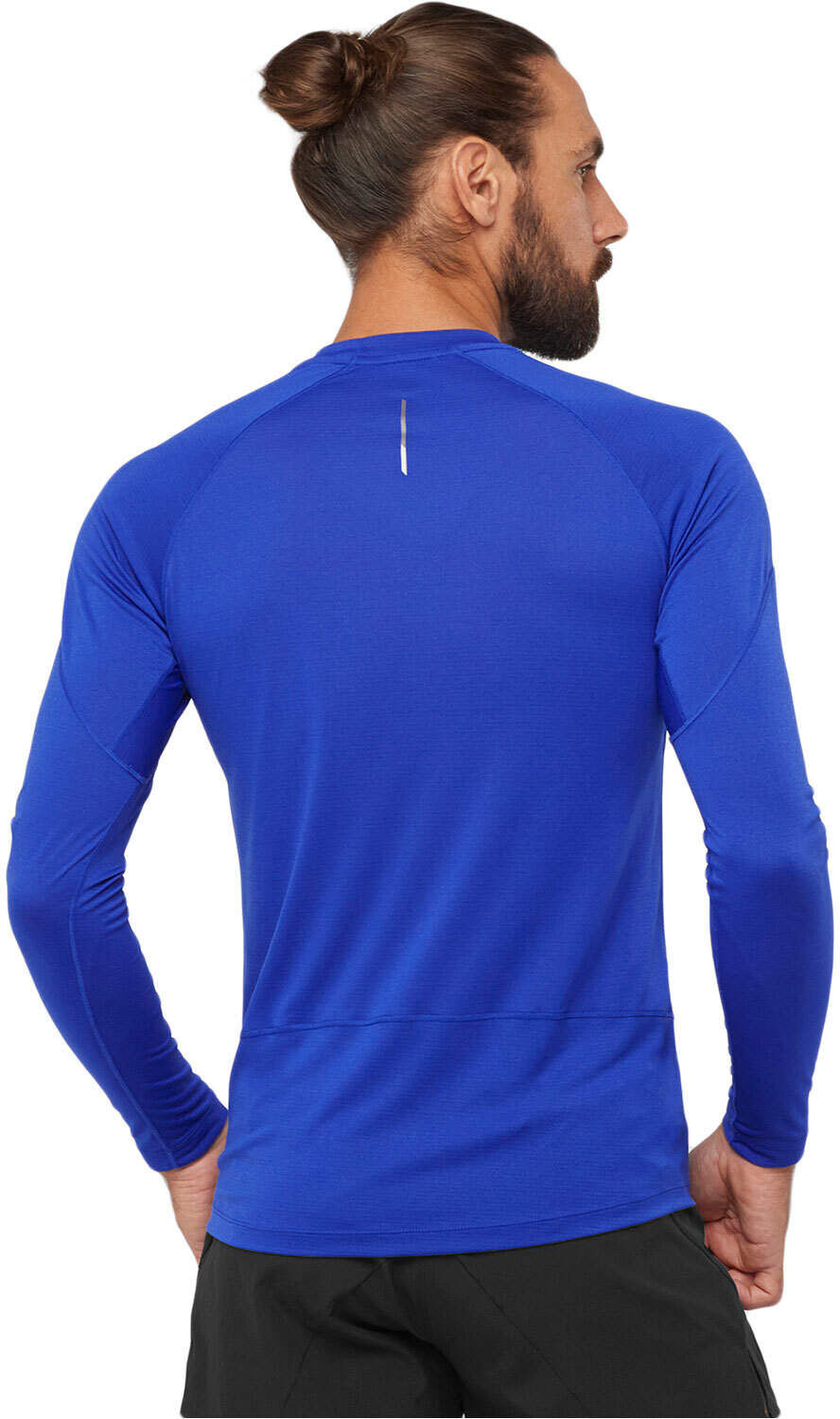 Salomon cross run camisetas trail running manga larga hombre Azul