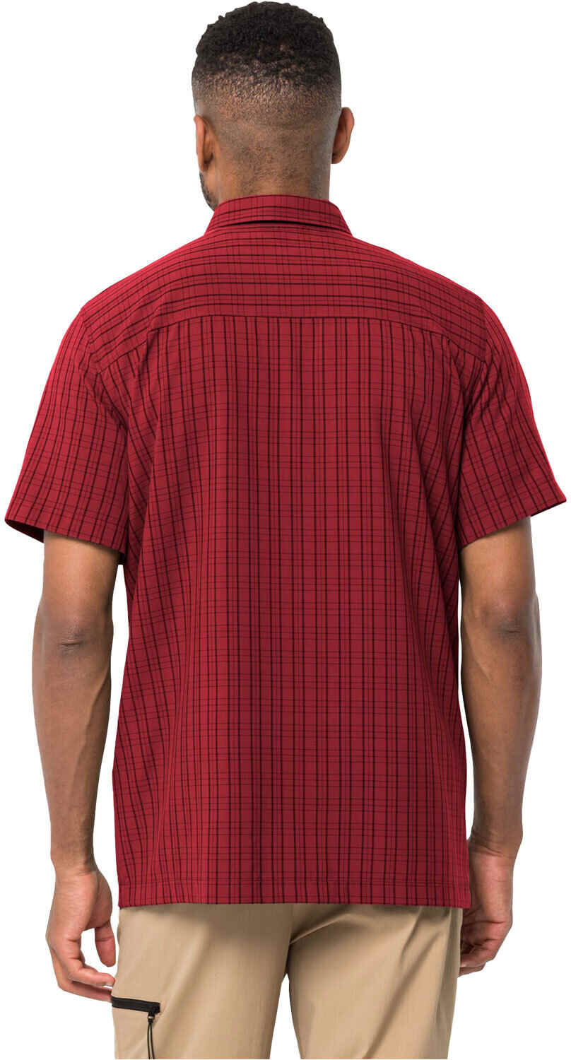 Jack Wolfskin thompson camisa montaña manga corta hombre Rojo (M)