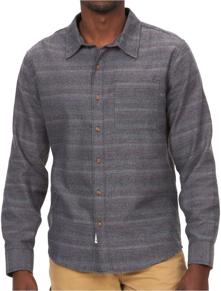 Marmot fairfax novelty camisa montaña manga larga hombre Gris