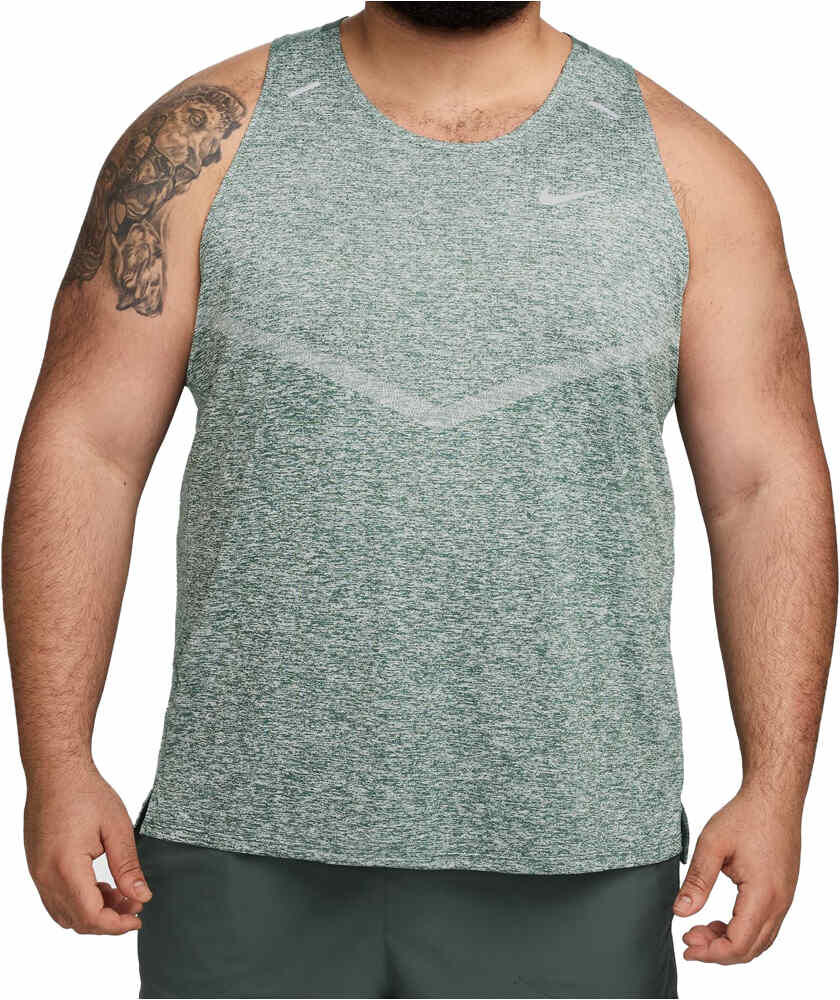 Nike dri-fit rise 365 camiseta entrenamiento tirantes hombre Verde (L)