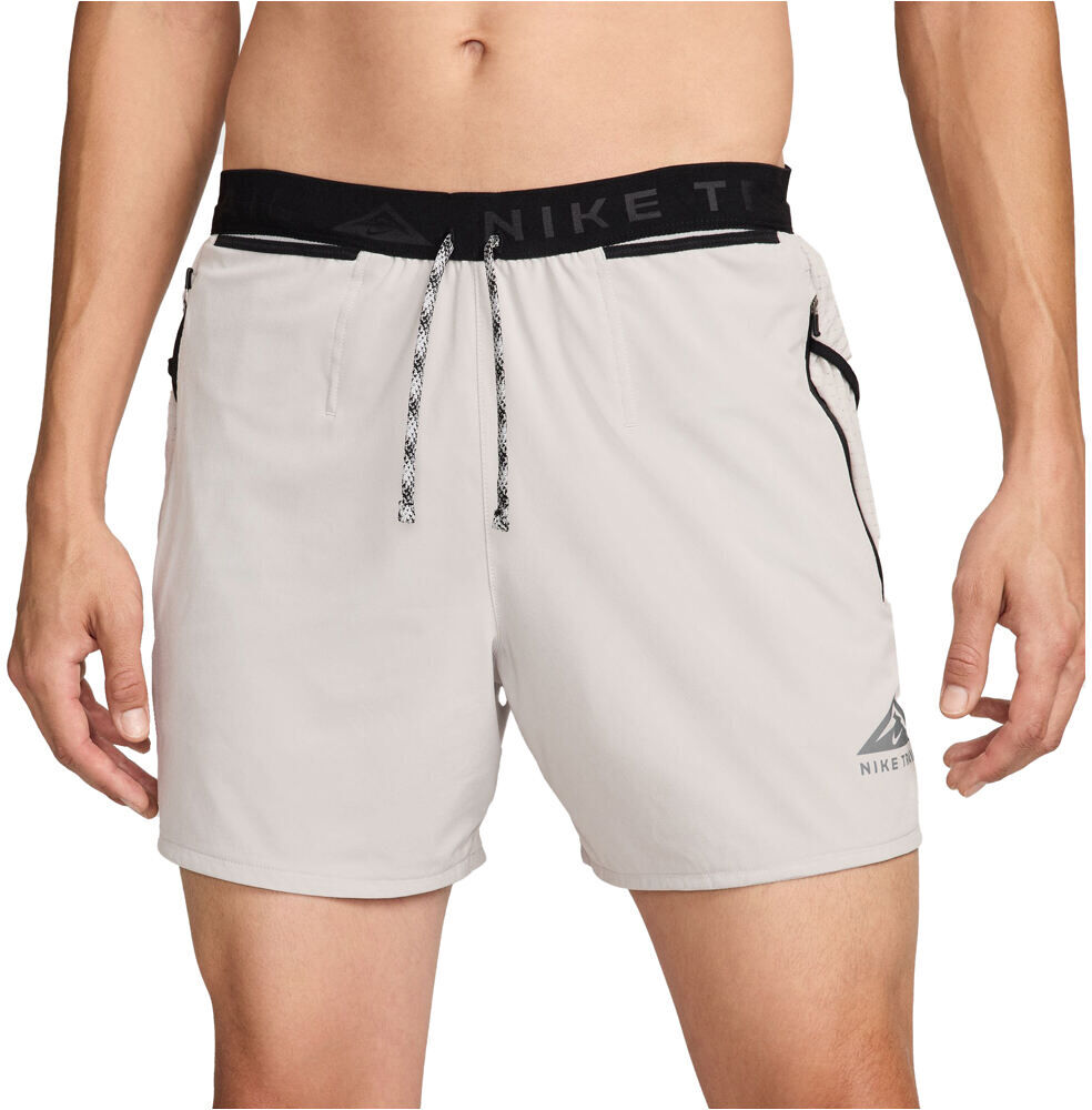 Nike dri-fit secondsunrise 5bf pantalón running hombre Gris (L)