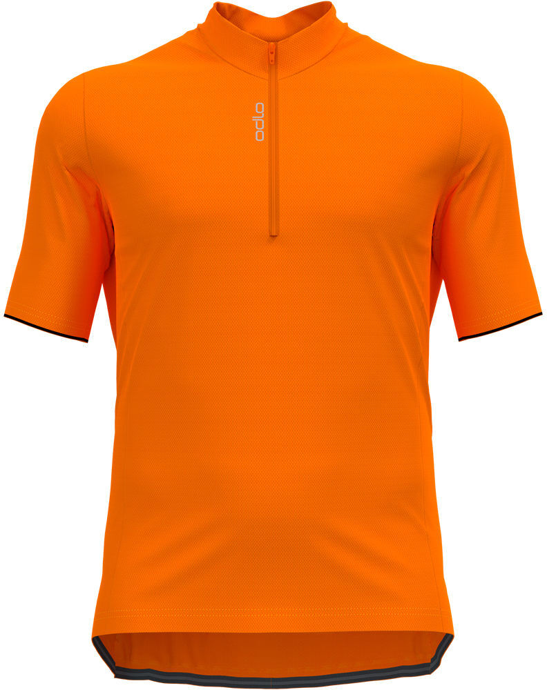 Odlo t-shirt s/u collar s/s 1/2 zip essential camiseta ciclismo hombre Naranja (M)