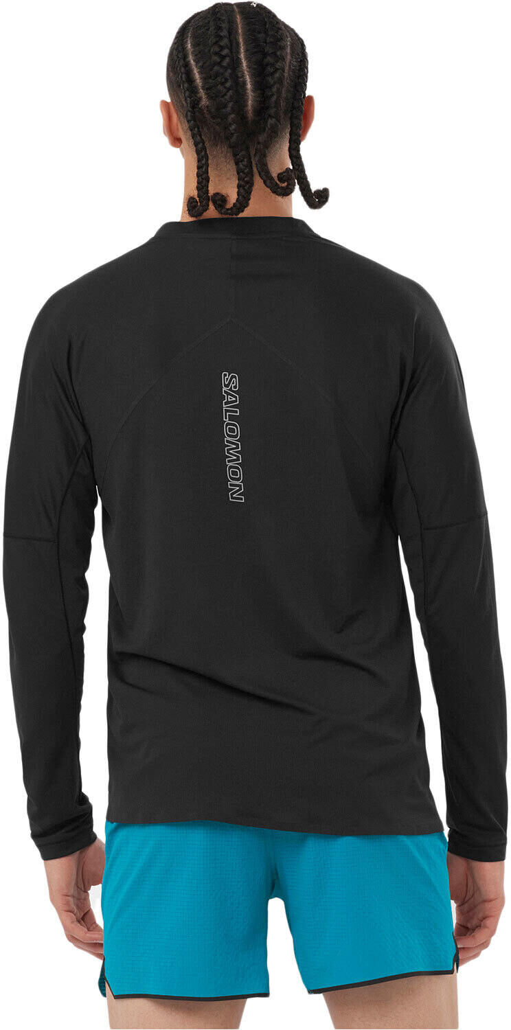 Salomon sense aero camisetas trail running manga larga hombre Negro (XXL)