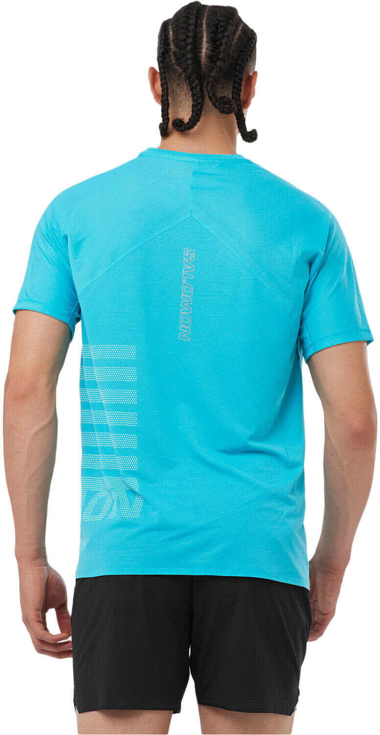 Salomon sense aero camisetas trail running manga corta hombre Azul (XXL)