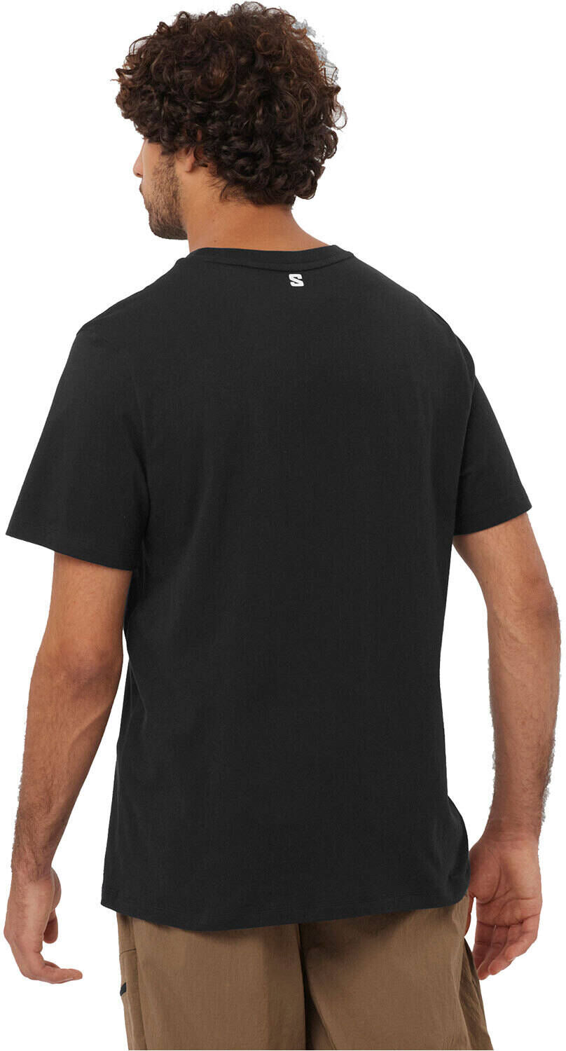 Salomon logo performance camiseta montaña manga corta hombre Negro