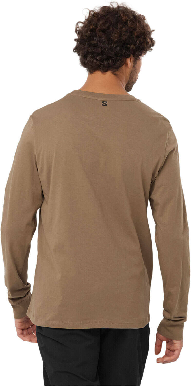 Salomon logo perf camiseta montaña manga larga hombre Marron (L)