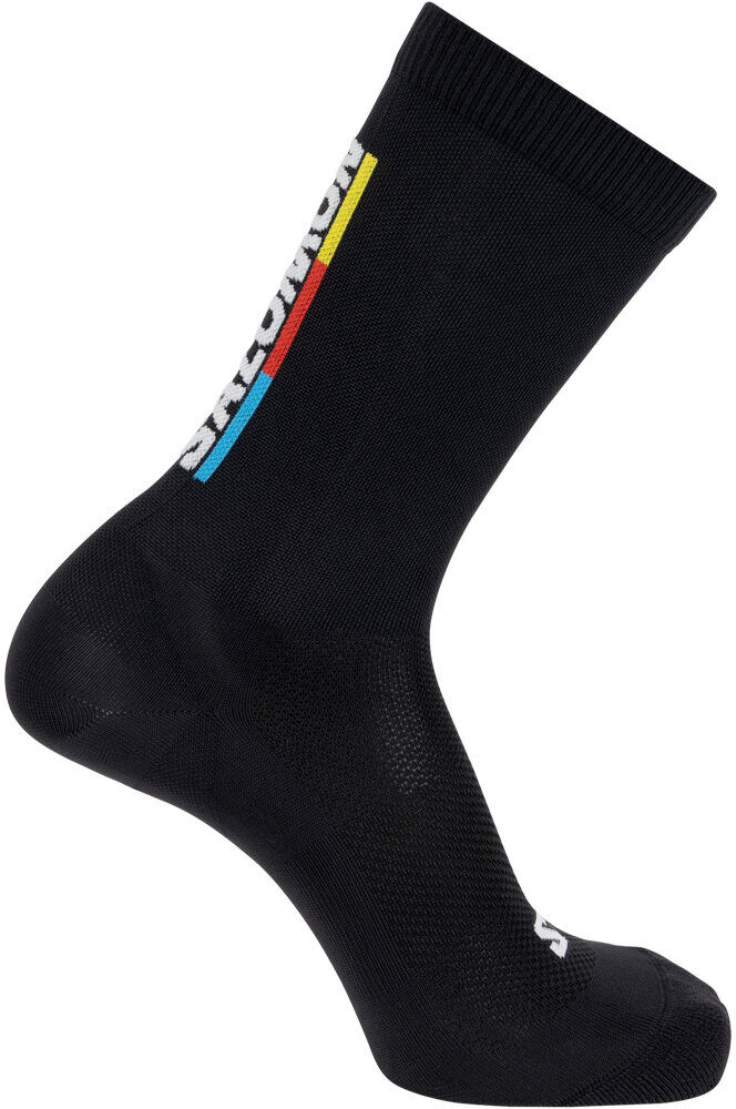 Salomon pulse race flag crew calcetines running Negro (M)