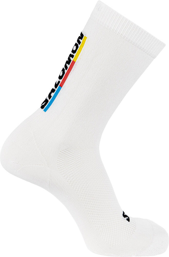 Salomon pulse race flag crew calcetines running Blanco (L)