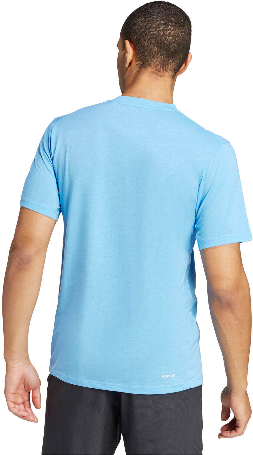 Adidas tr-es fr logo t camiseta fitness hombre Azul (M)