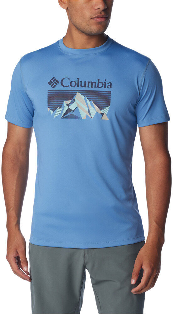 Columbia zero rules short sleeve graphic shirt camiseta montaña manga corta hombre Marino