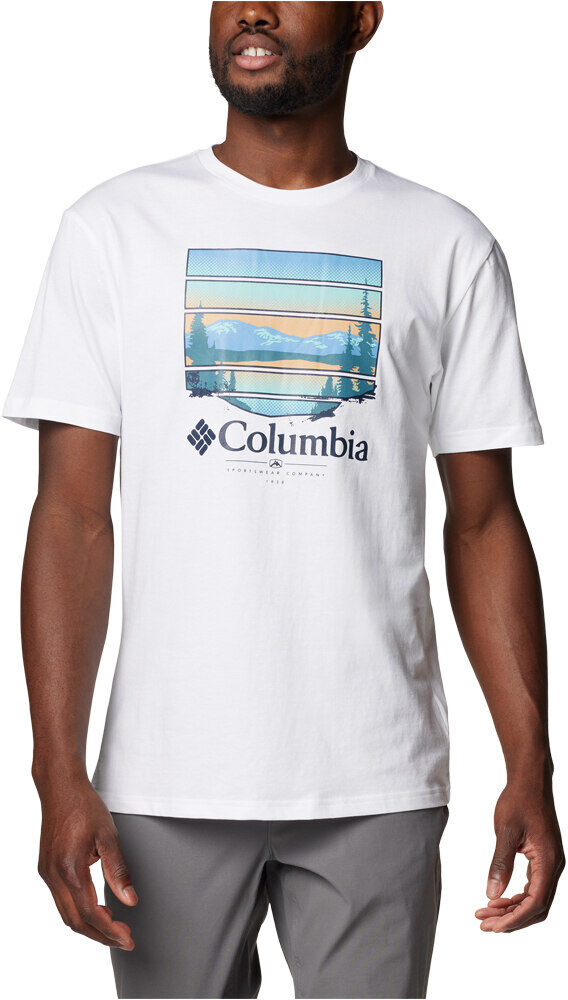 Columbia paht lake camiseta montaña manga corta hombre Blanco (L)