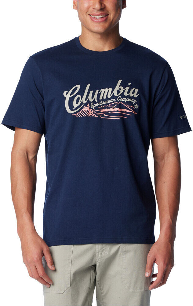 Columbia rockaway river camiseta montaña manga corta hombre Marino (XXL)