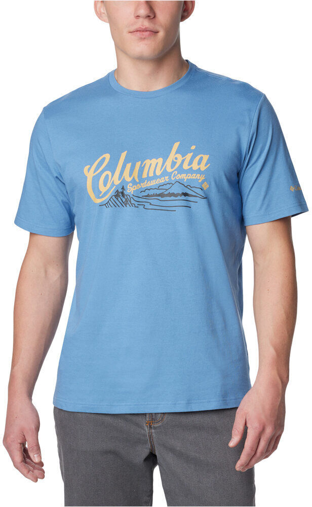 Columbia rockaway river camiseta montaña manga corta hombre Azul (L)