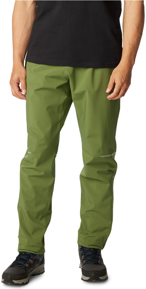 Columbia hazy trail pantalón impermeable trail running hombre Verde (S)