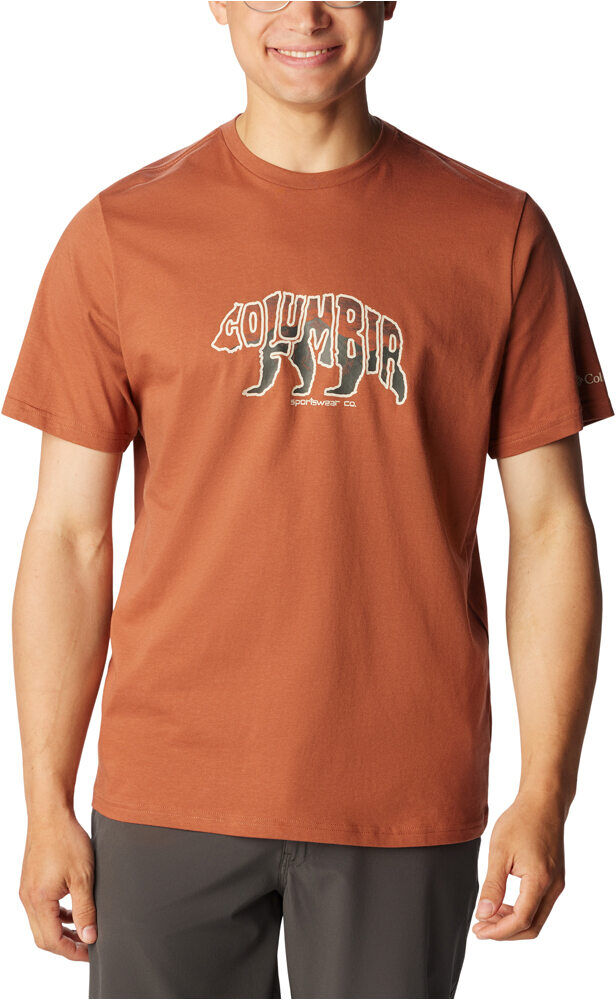 Columbia rockaway river outdoor ss camiseta montaña manga corta hombre Marron