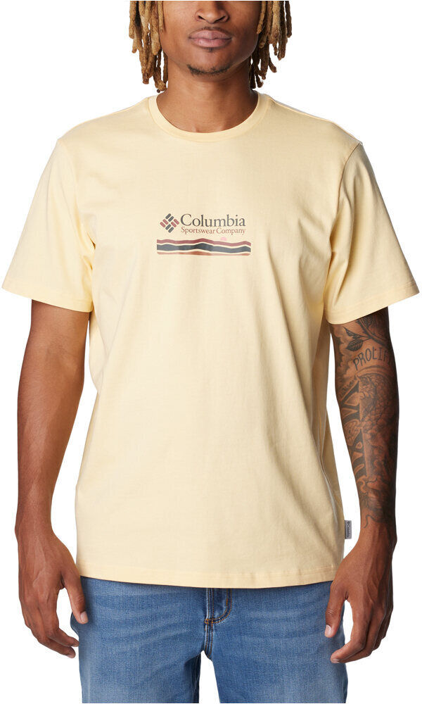 Columbia explorers canyon camiseta montaña manga corta hombre Amarillo (L)