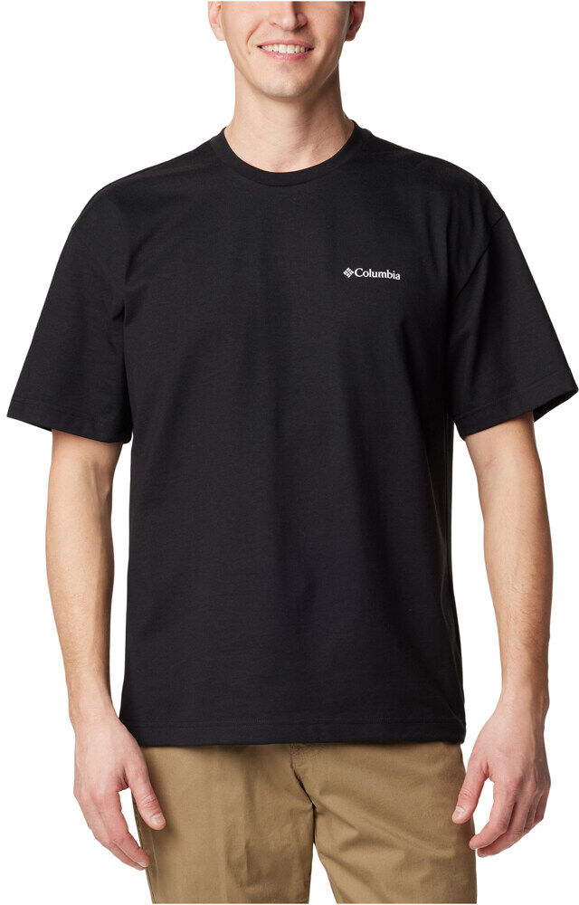 Columbia burnt lake camiseta montaña manga corta hombre Negro (L)