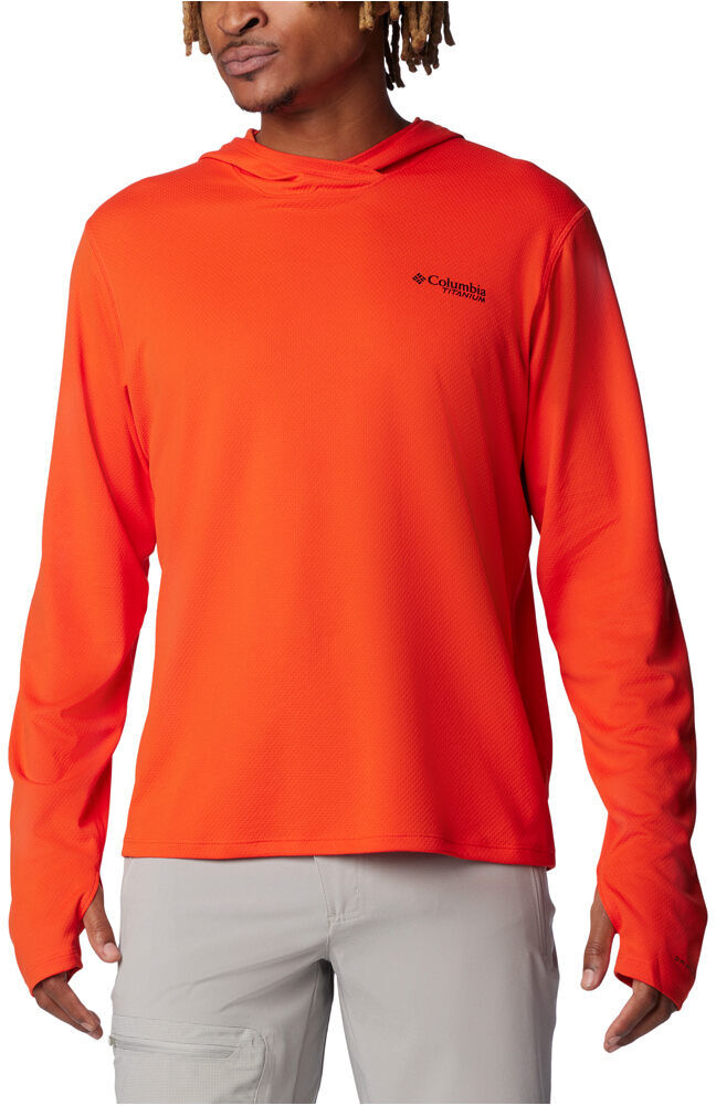 Columbia summit valley camiseta montaña manga larga hombre Naranja (L)