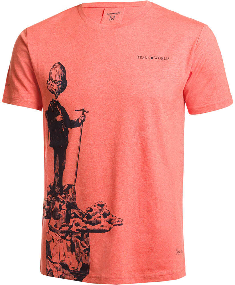 Trango nubes camiseta montaña manga corta hombre Naranja (XXL)