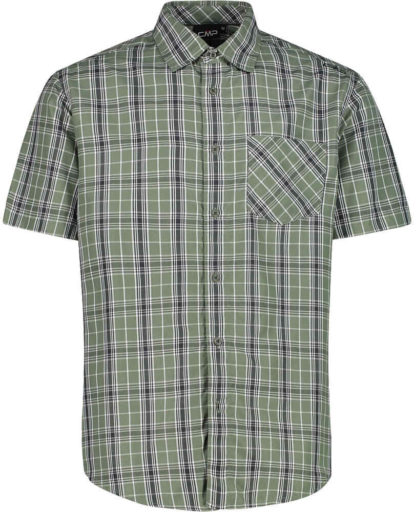 Cmp man shirt camisa montaña manga corta hombre Verde (54)