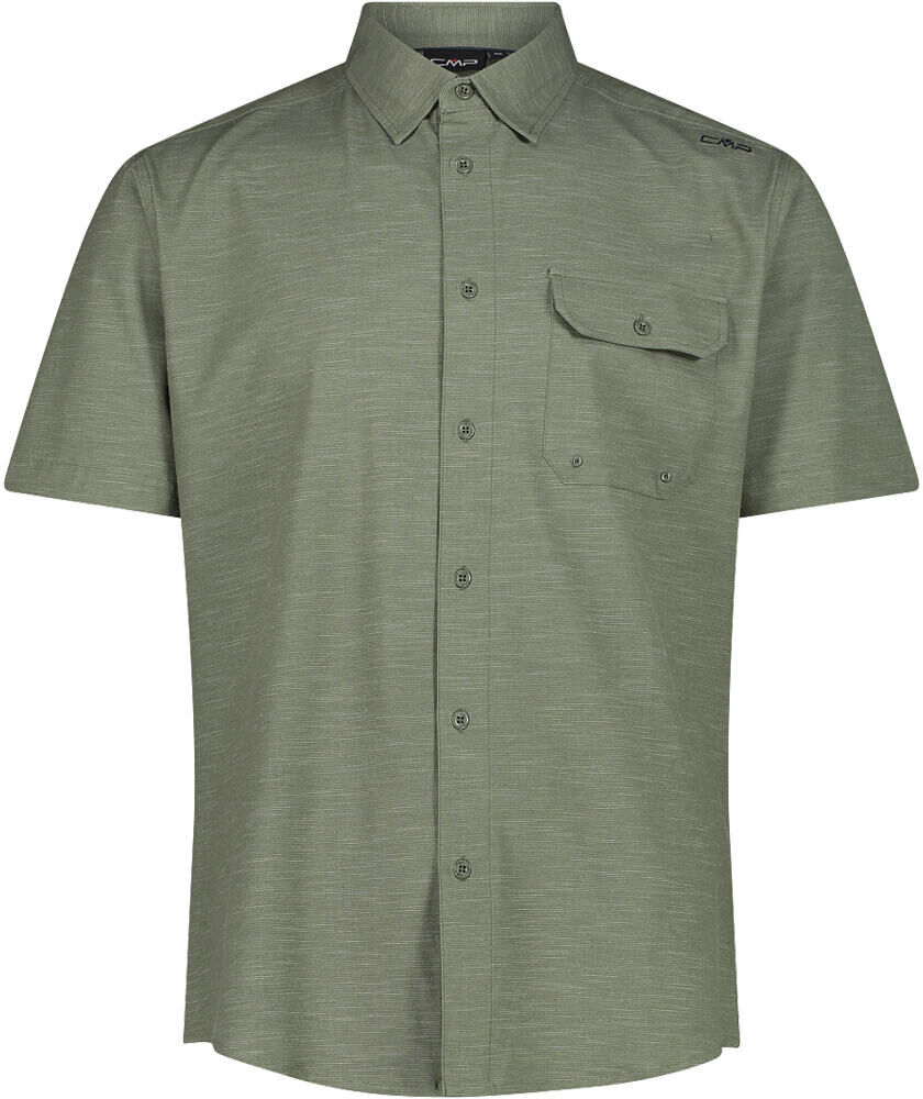 Cmp man shirt camisa montaña manga corta hombre Verde (58)