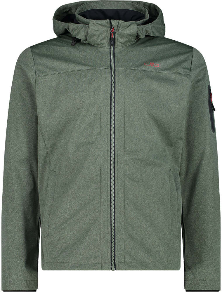 Cmp man jacket zip hood chaqueta softshell hombre Verde (54)