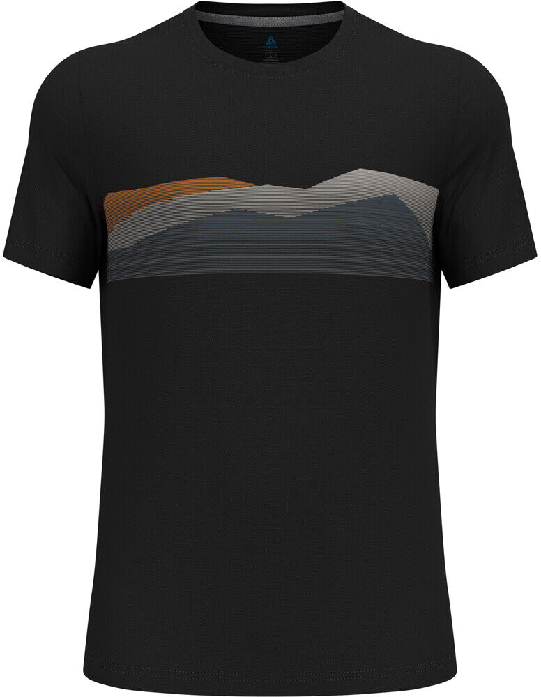 Odlo f-dry ridge camiseta montaña manga corta hombre Negro (L)