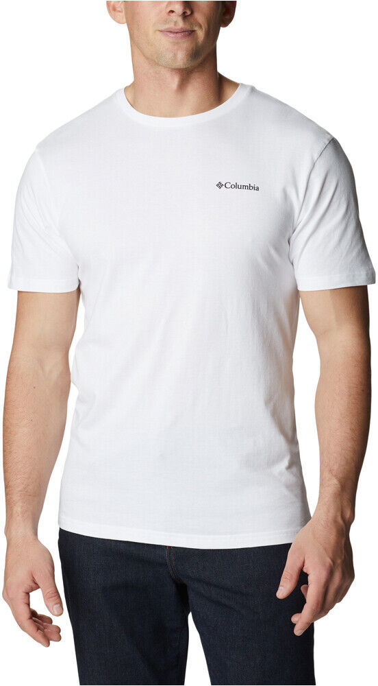 Columbia barton springs camiseta montaña manga corta hombre Blanco (M)