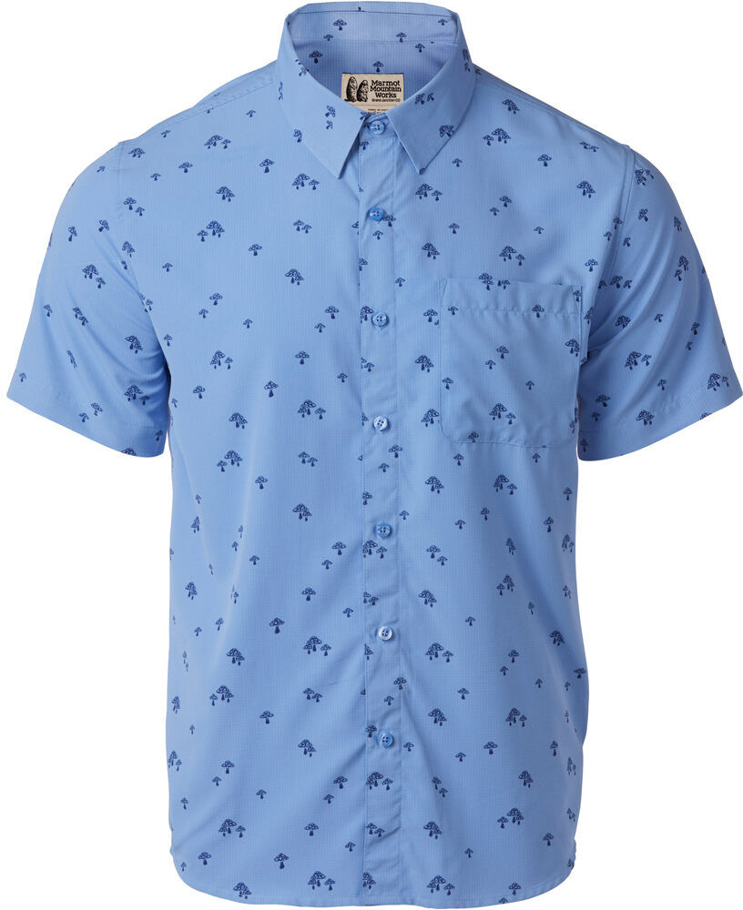 Marmot aerobra novelty camisa montaña manga corta hombre Azul (XL)