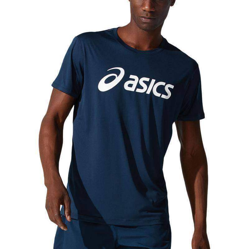 Camiseta Asics Core Top Logo Marino Blanco -  -XS