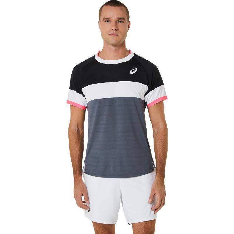 Camiseta Asics Match SS Top Negro Gris -  -XL