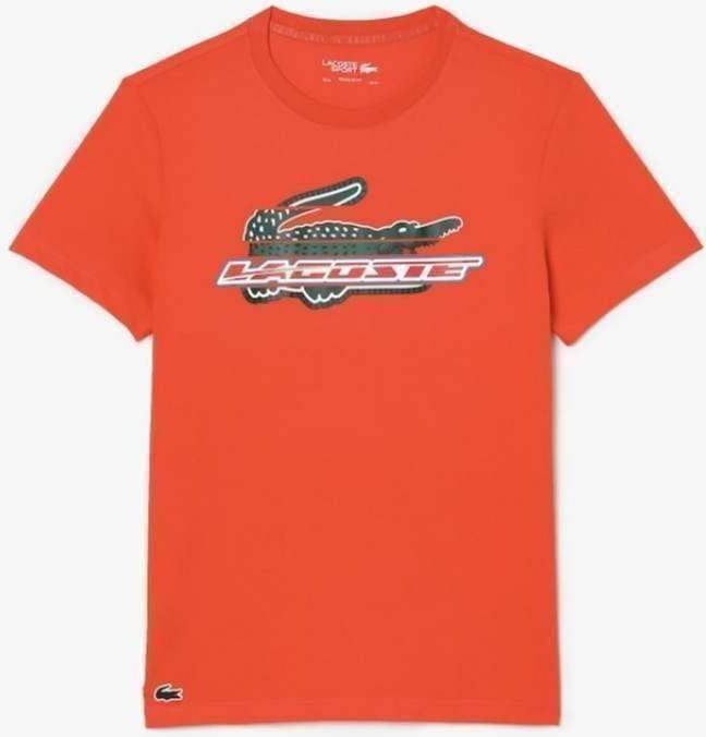 Camiseta Lacoste Sport Algodon Ecologico Naranja -  -L